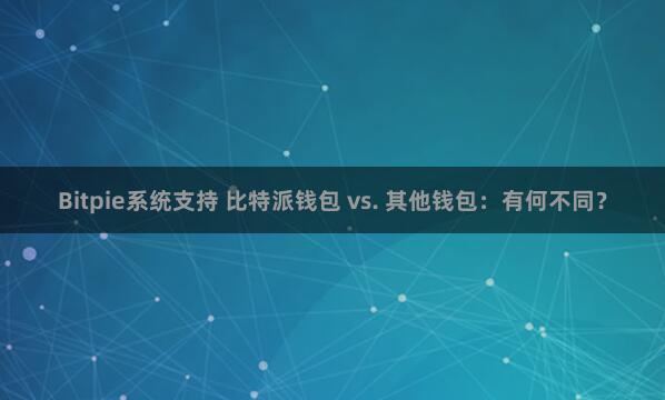 Bitpie系统支持 比特派钱包 vs. 其他钱包：有何不同？